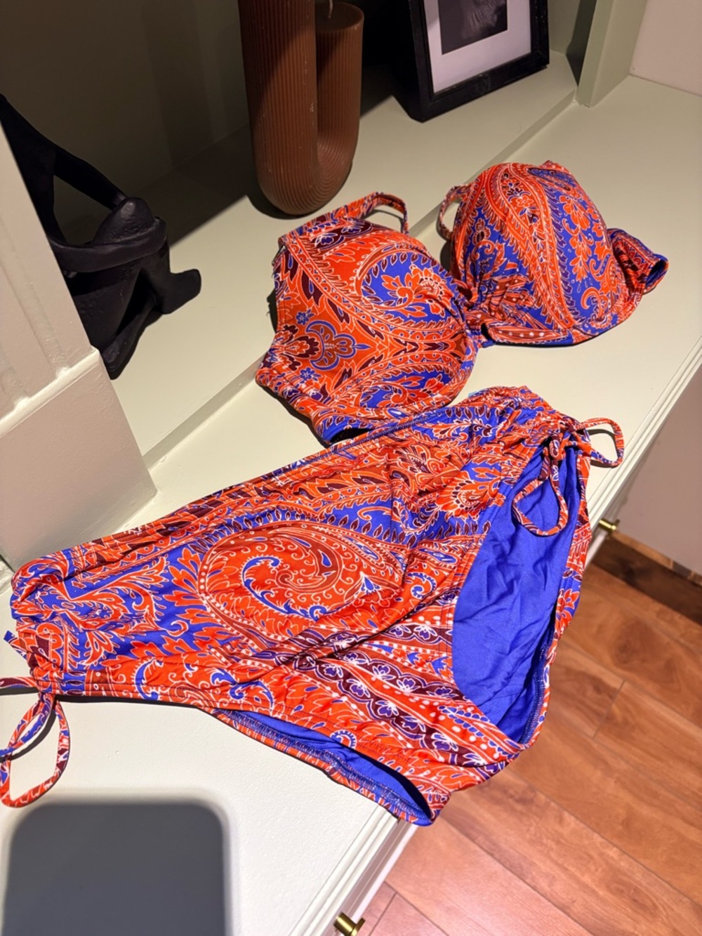 Prima Donna Orange & Blue Paisley Underwire Bikini Set